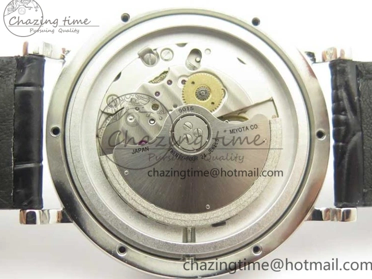 MIROTIME 0210 Durable Portofino Automatic SS MKF 1:1 Best Edition Black Dial On Black Leather Strap MIYOTA 9015 V 7202